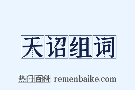 天诏组词是什么意思的图片